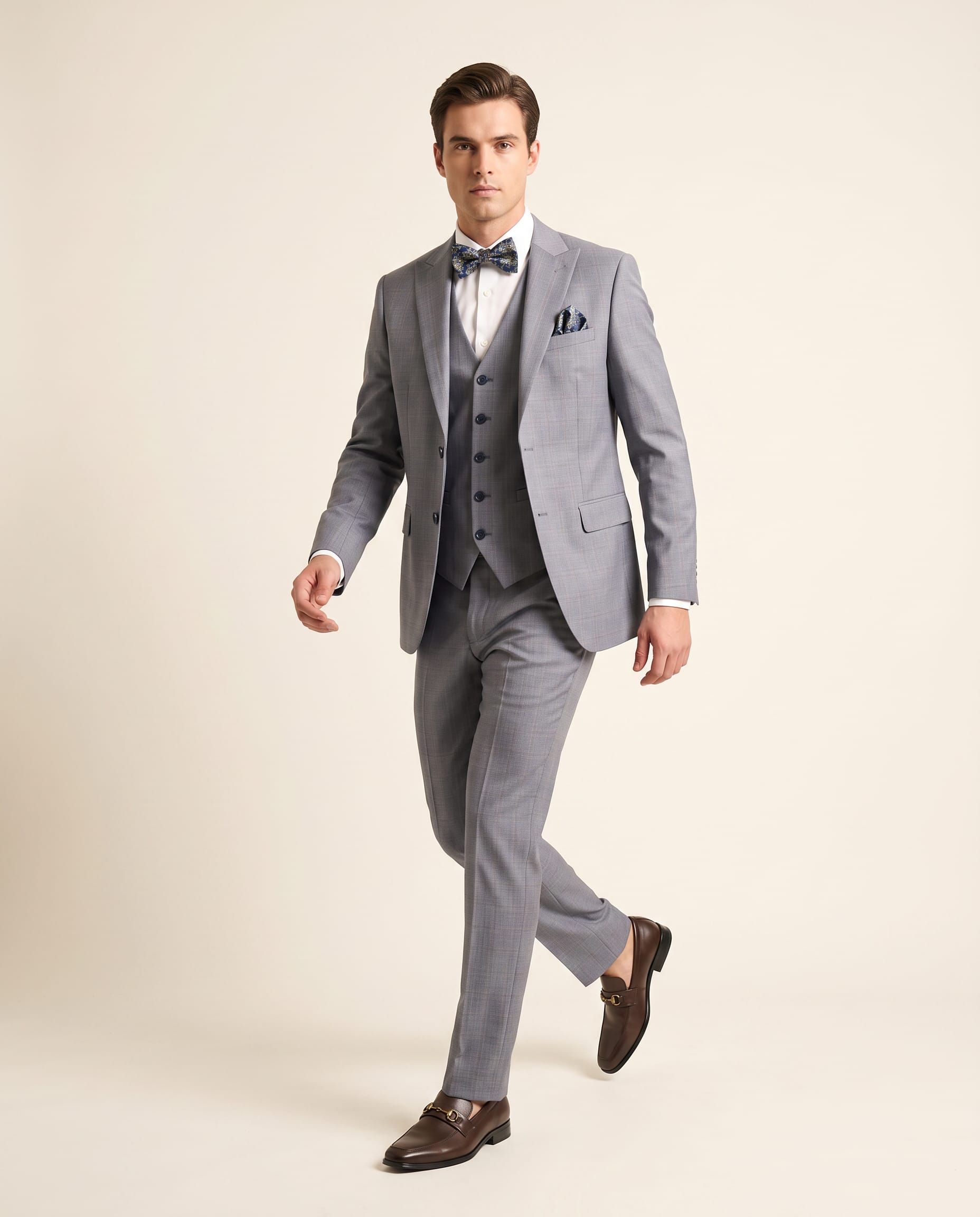 Gianco Ferro Light Grey Three-Piece Suit
