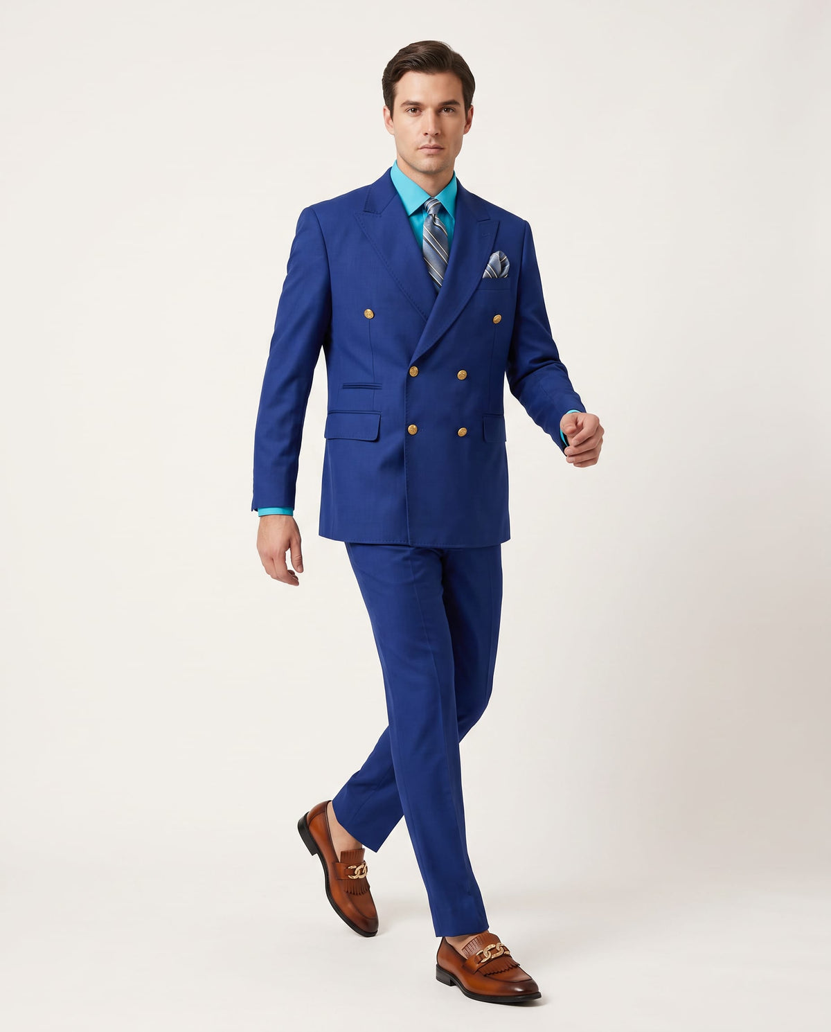 Rossi Man Milano Royal Blue Double-Breasted Suit