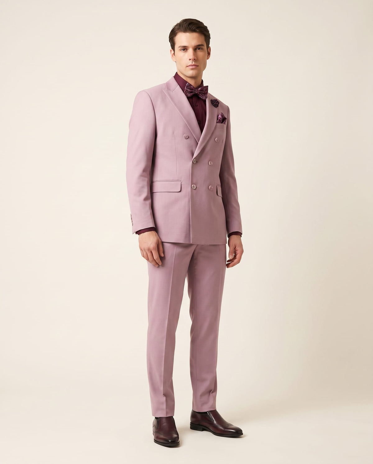 Vinci Lilac Double-Breasted Suit